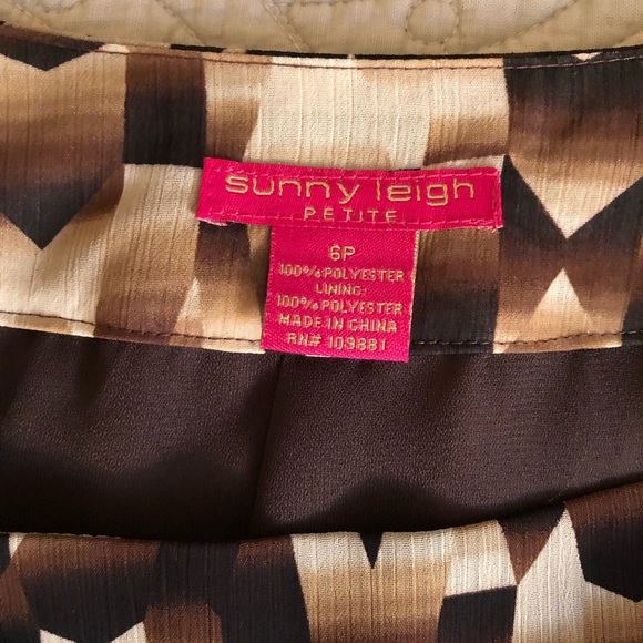 Sunny Leigh, Brown/Tan tones skirt, 6P - Picture 4 of 5